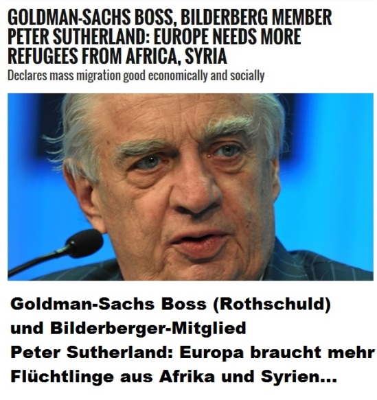 Goldman-Sachs Boss Peter Sutherland - Europa braucht mehr Flüchtlinge aus Afrika und Syrien